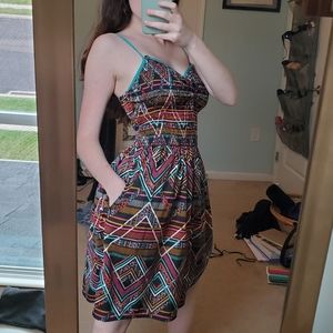 Boho flattering summer dress with pockets